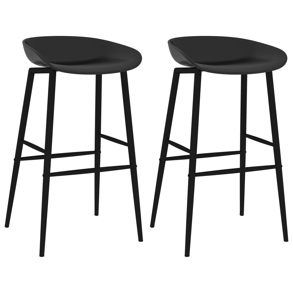 Chaises de bar lot de 2 noir Tabourets de bar vidaXL   