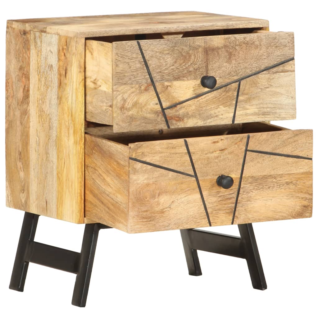 Table de chevet 40x30x50 cm Bois de manguier massif Tables de chevet vidaXL