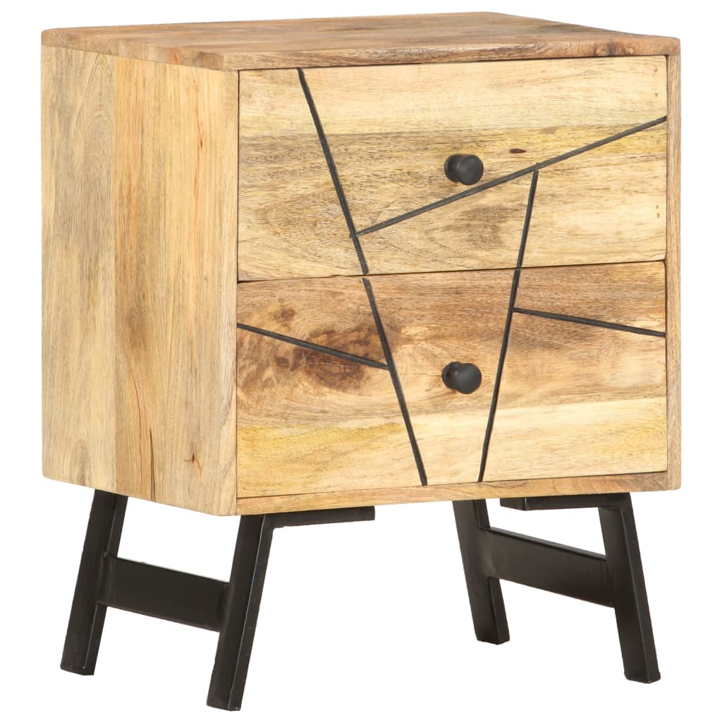 Table de chevet 40x30x50 cm Bois de manguier massif Tables de chevet vidaXL