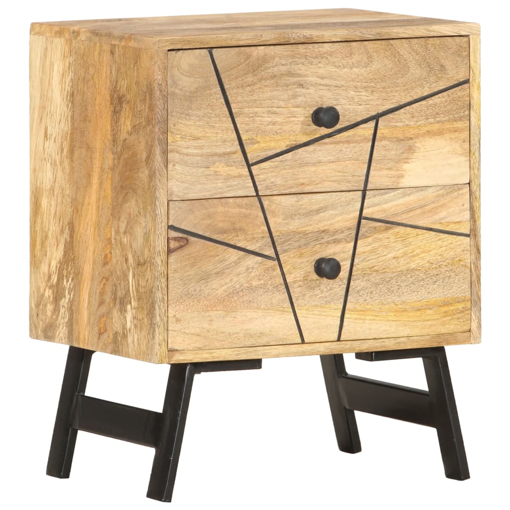 Table de chevet 40x30x50 cm Bois de manguier massif Tables de chevet vidaXL