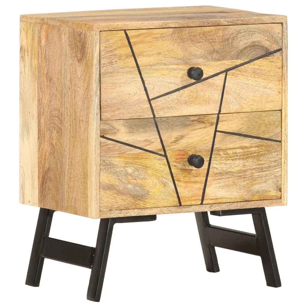 Table de chevet 40x30x50 cm Bois de manguier massif Tables de chevet vidaXL