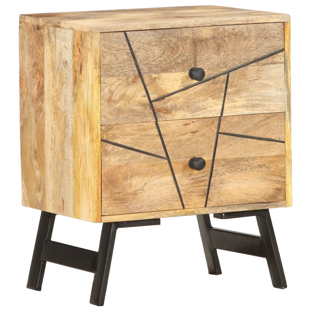 Table de chevet 40x30x50 cm Bois de manguier massif Tables de chevet vidaXL