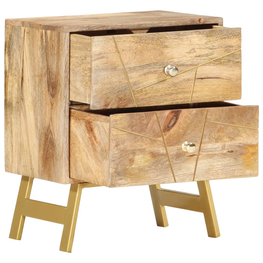 Table de chevet 40x30x50 cm Bois de manguier massif Tables de chevet vidaXL