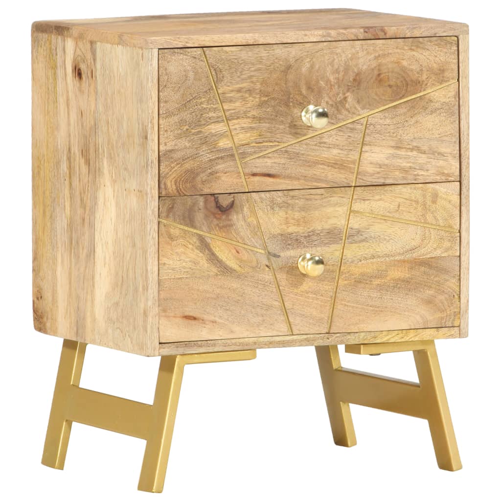 Table de chevet 40x30x50 cm Bois de manguier massif Tables de chevet vidaXL