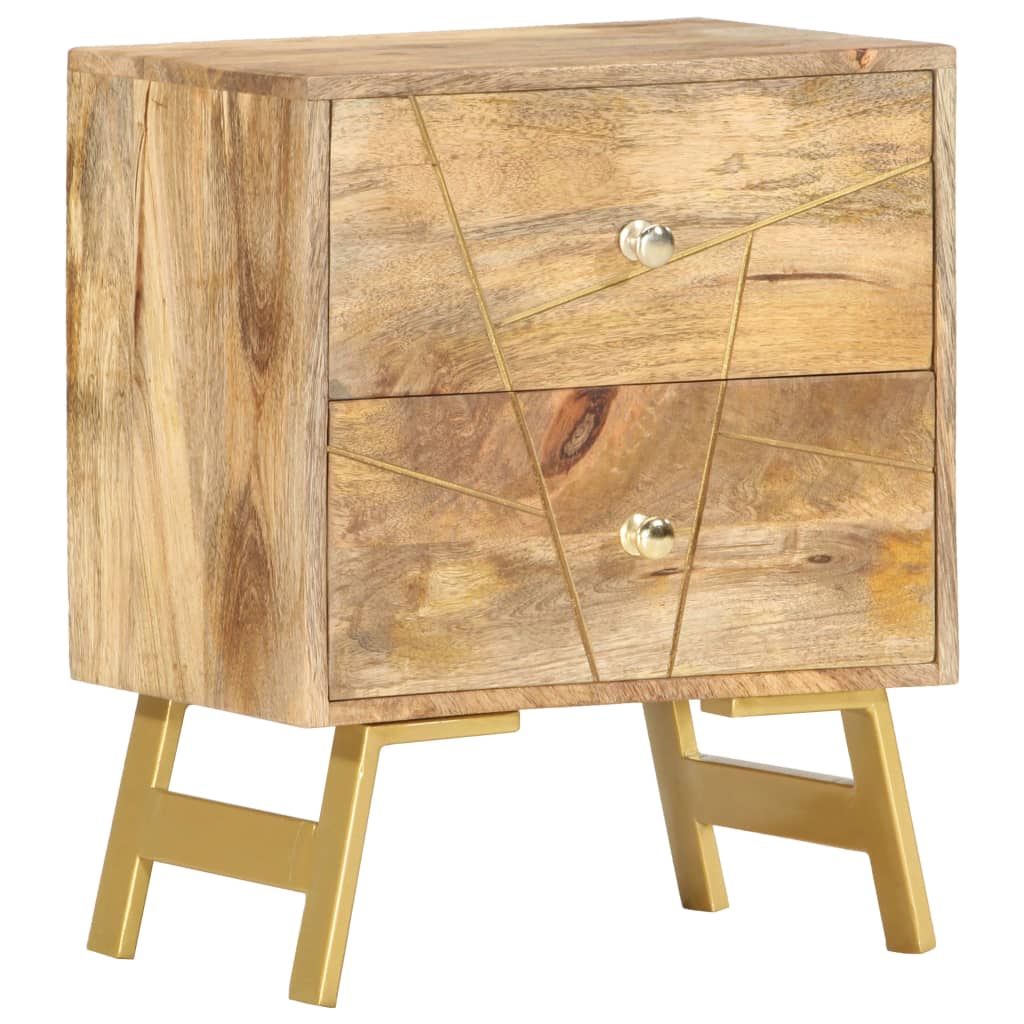 Table de chevet 40x30x50 cm Bois de manguier massif Tables de chevet vidaXL