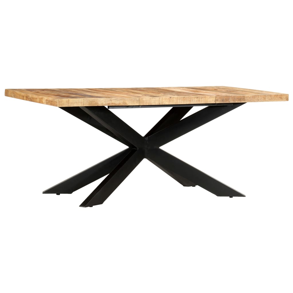 Table à dîner 180x90x76 cm Bois de manguier brut solide Tables à manger vidaXL