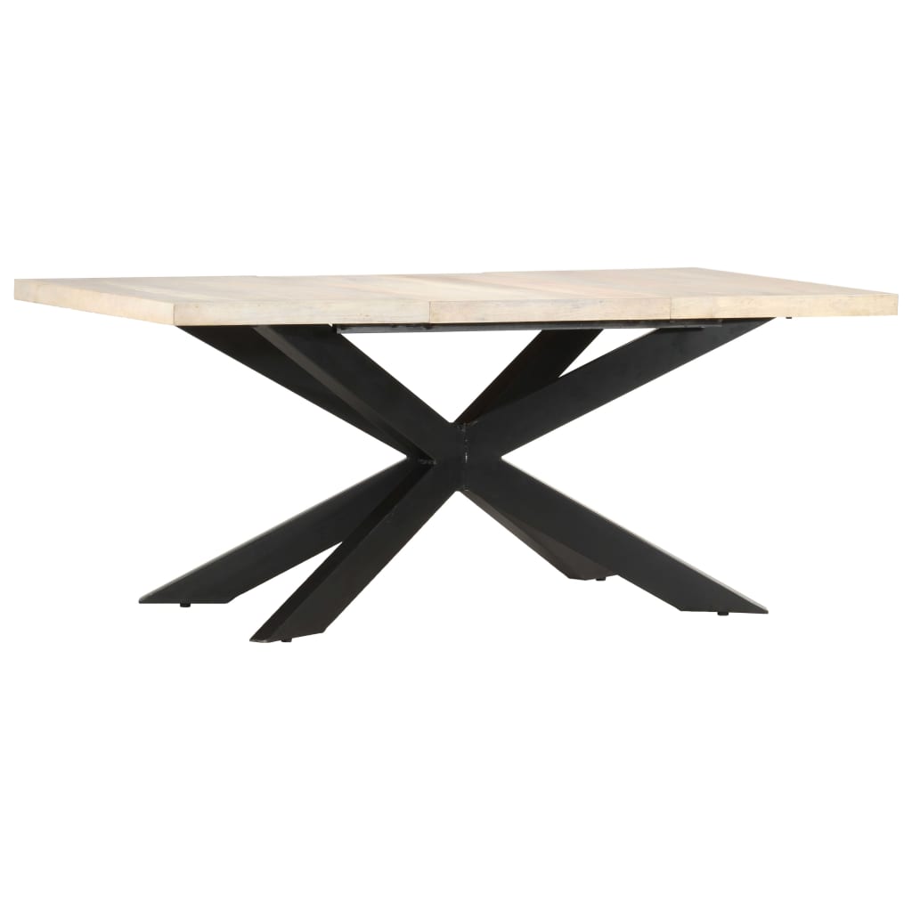 Table à dîner 180x90x76 cm Bois de manguier massif blanchi Tables à manger vidaXL