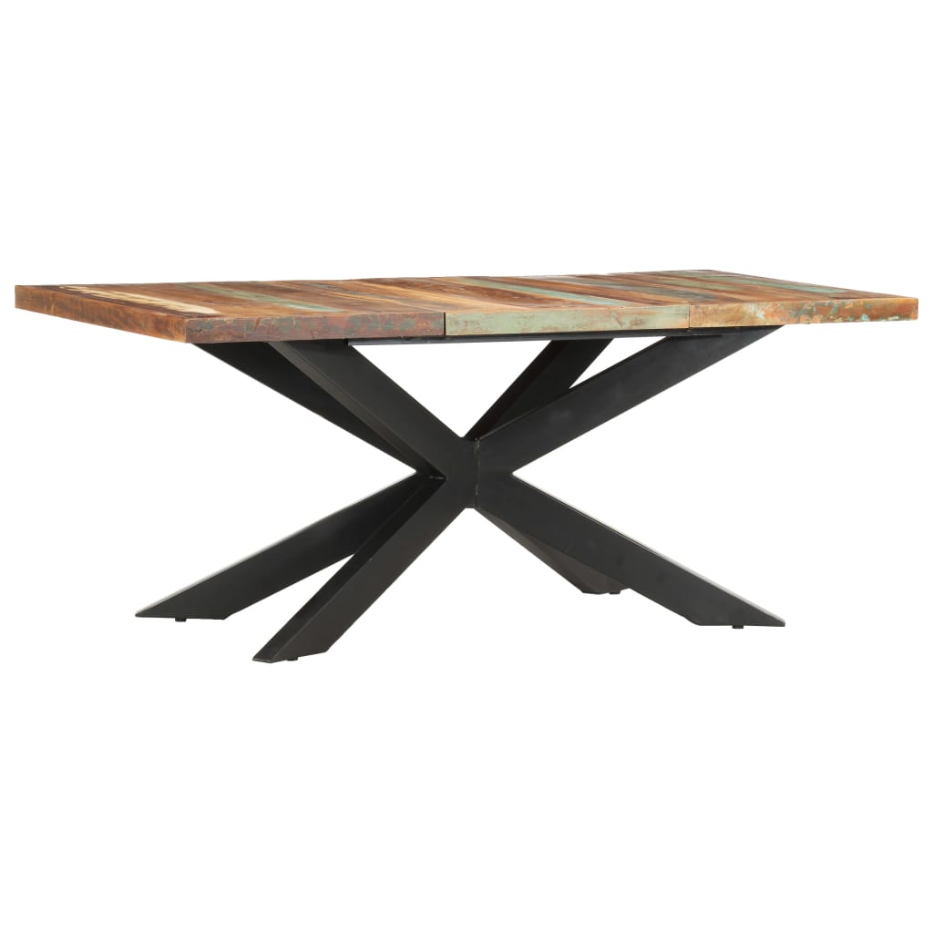 Table de salle à manger 180x90x76cm Bois de récupération solide Tables à manger vidaXL