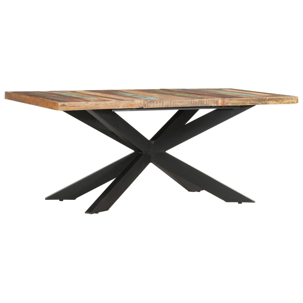 Table de salle à manger 180x90x76cm Bois de récupération solide Tables à manger vidaXL