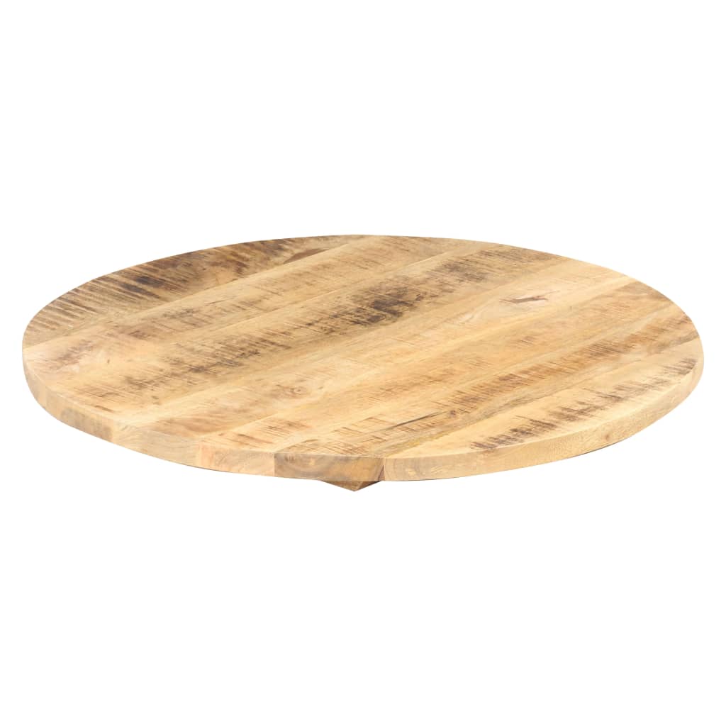 Dessus de table Bois de manguier solide Rond 25-27 mm 40 cm Plateaux de table vidaXL