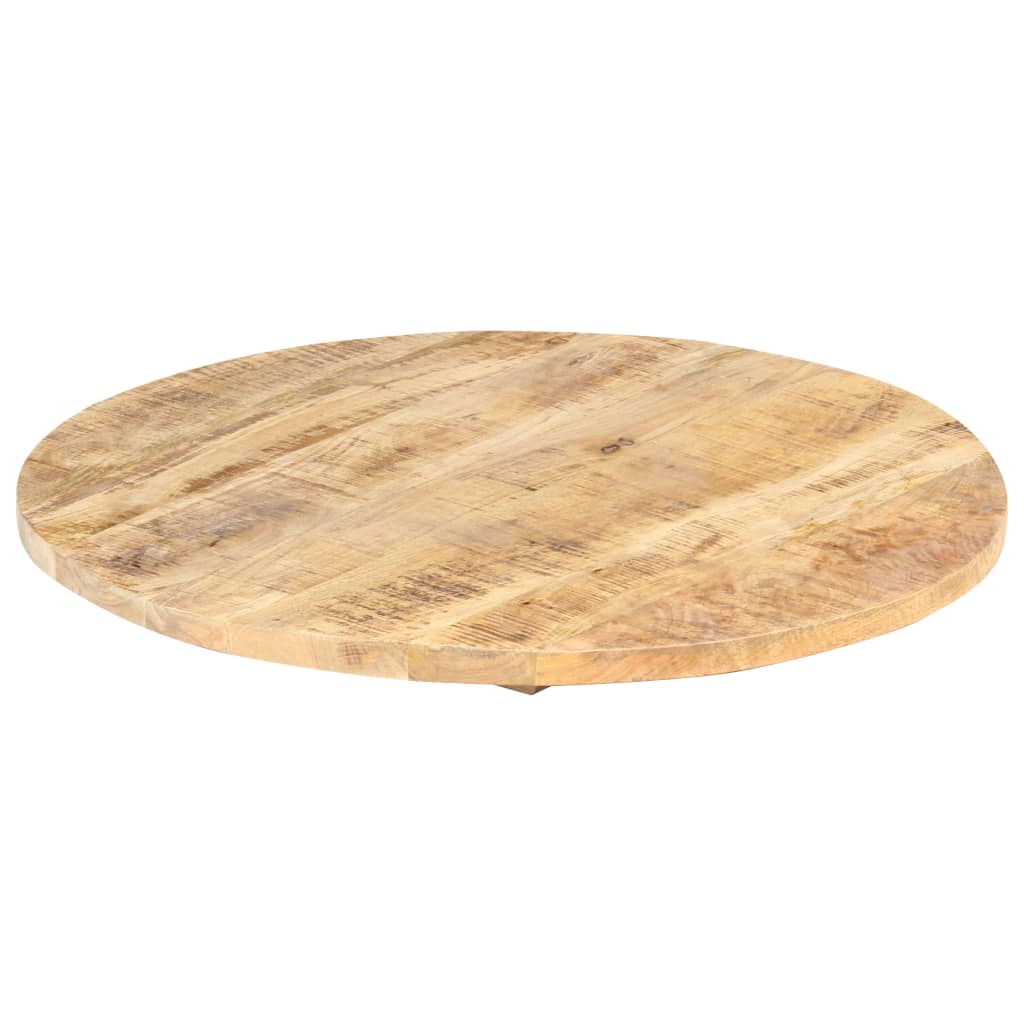 Dessus de table Bois de manguier solide Rond 25-27 mm 40 cm Plateaux de table vidaXL