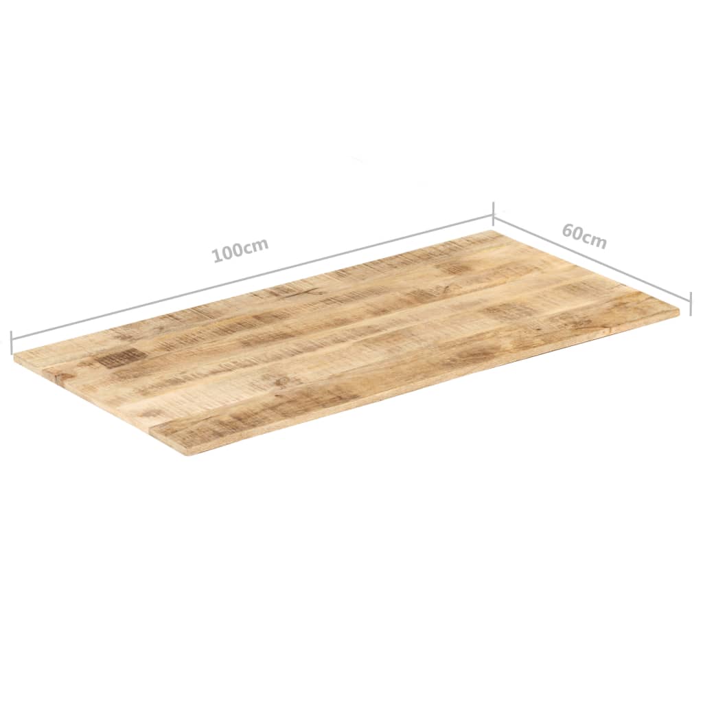 Dessus de table bois de manguier solide 15-16 mm 100x60 cm Plateaux de table vidaXL