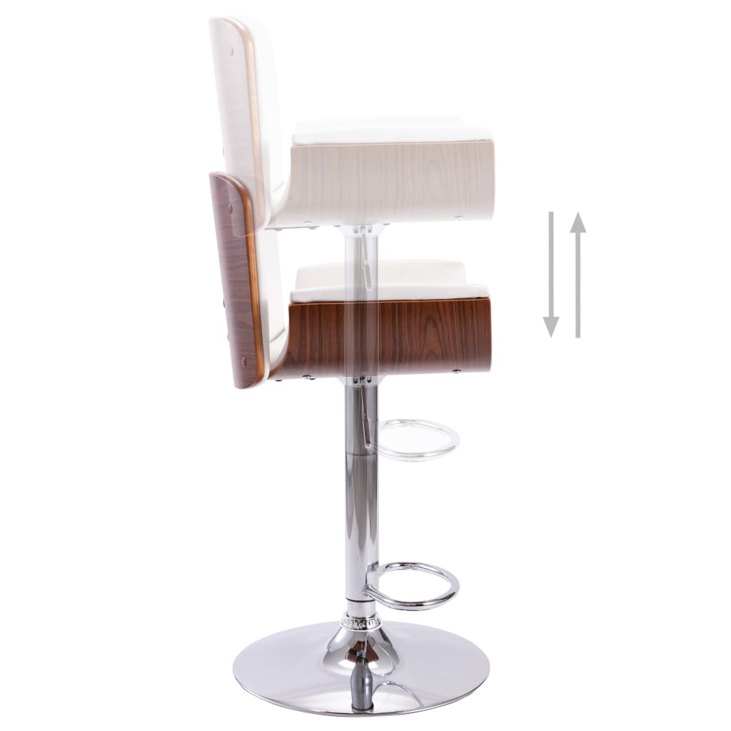 Tabouret de bar Blanc Similicuir Tabourets de bar vidaXL   