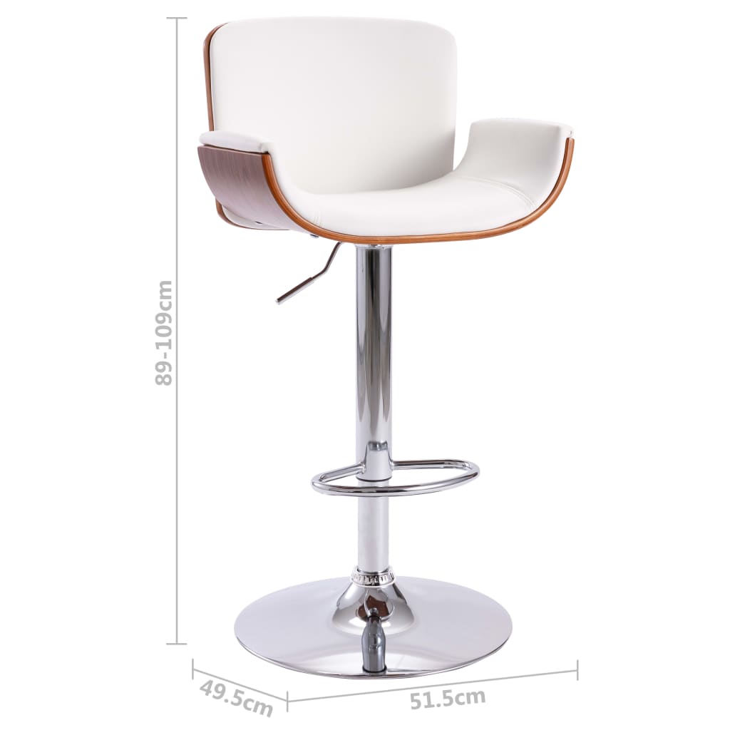 Tabouret de bar Blanc Similicuir Tabourets de bar vidaXL   