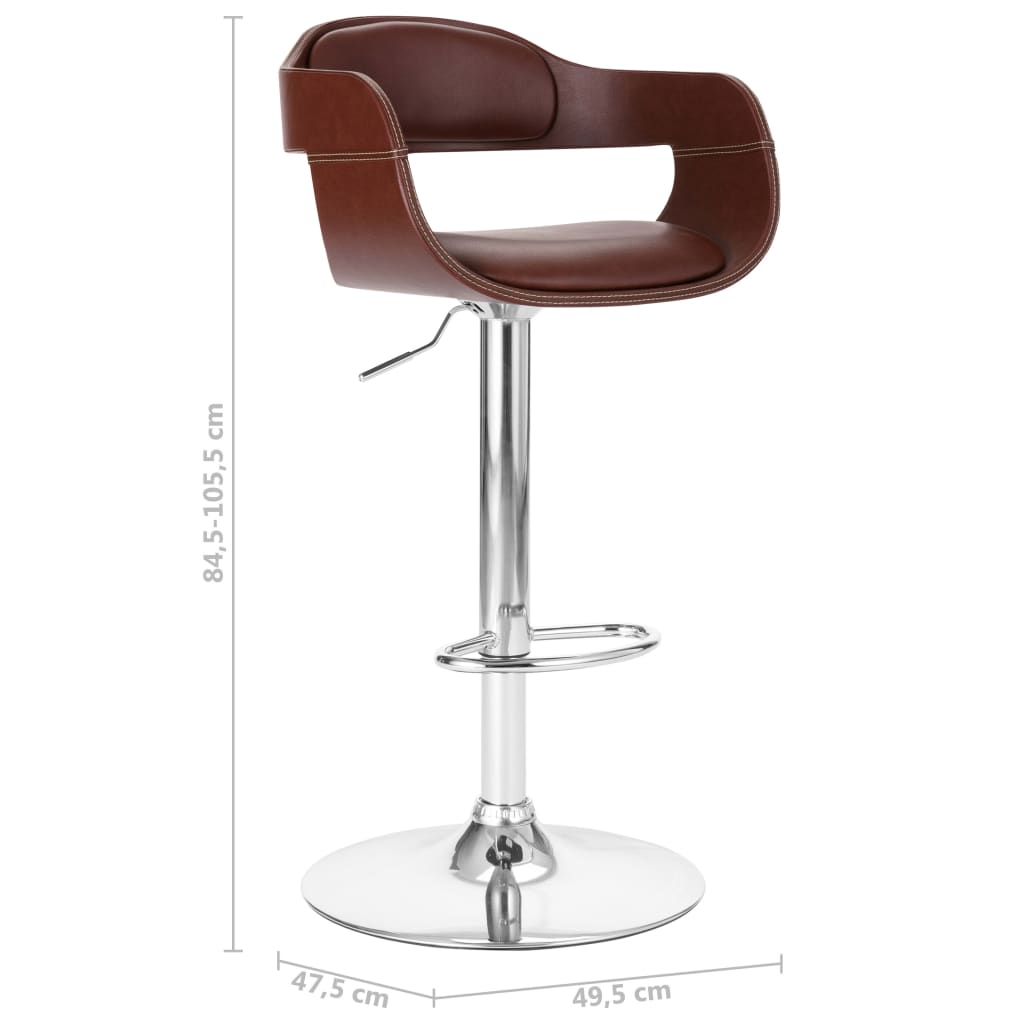 Tabouret de bar Marron Similicuir Tabourets de bar vidaXL   