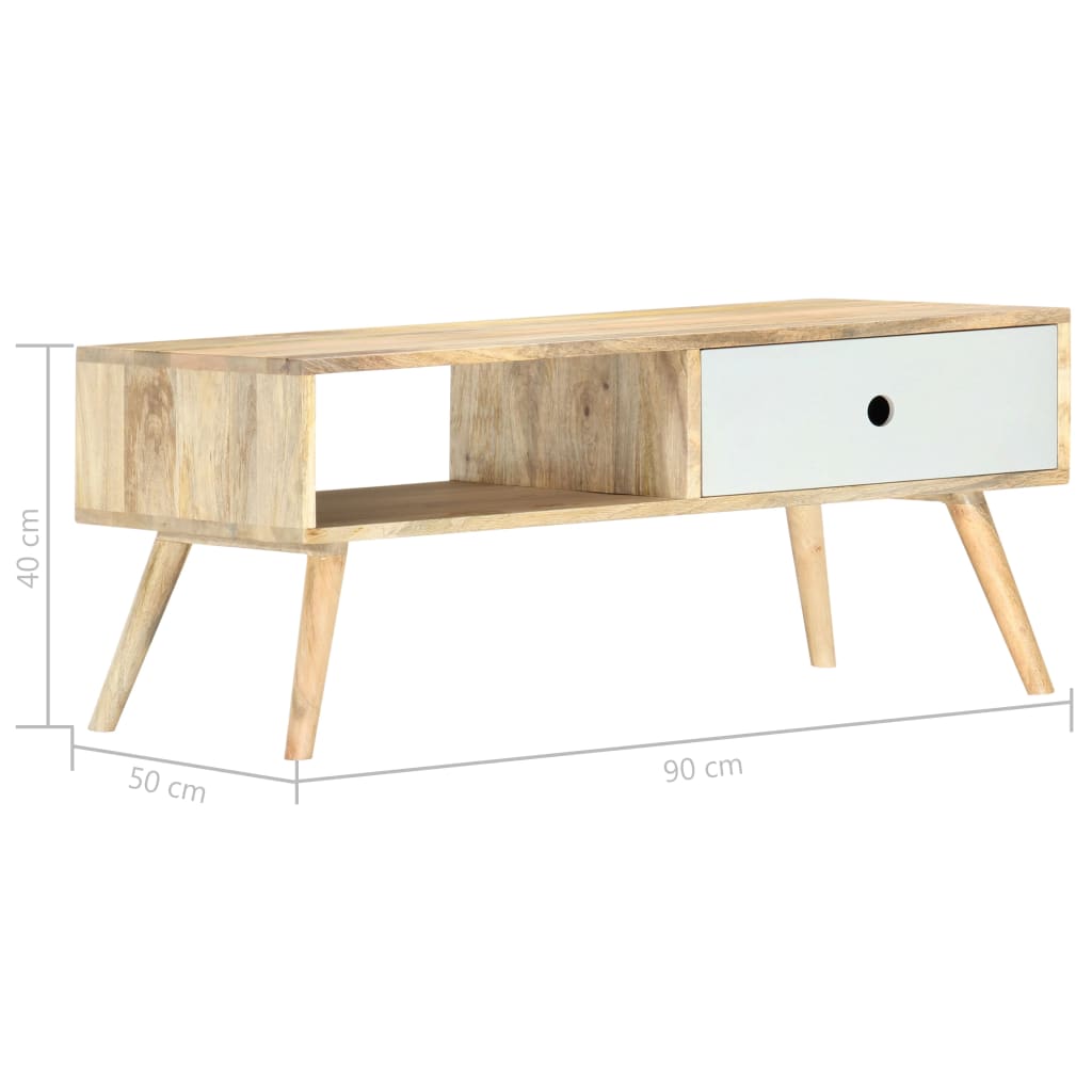 Table basse 90x50x40 cm Bois de manguier massif Tables basses vidaXL   