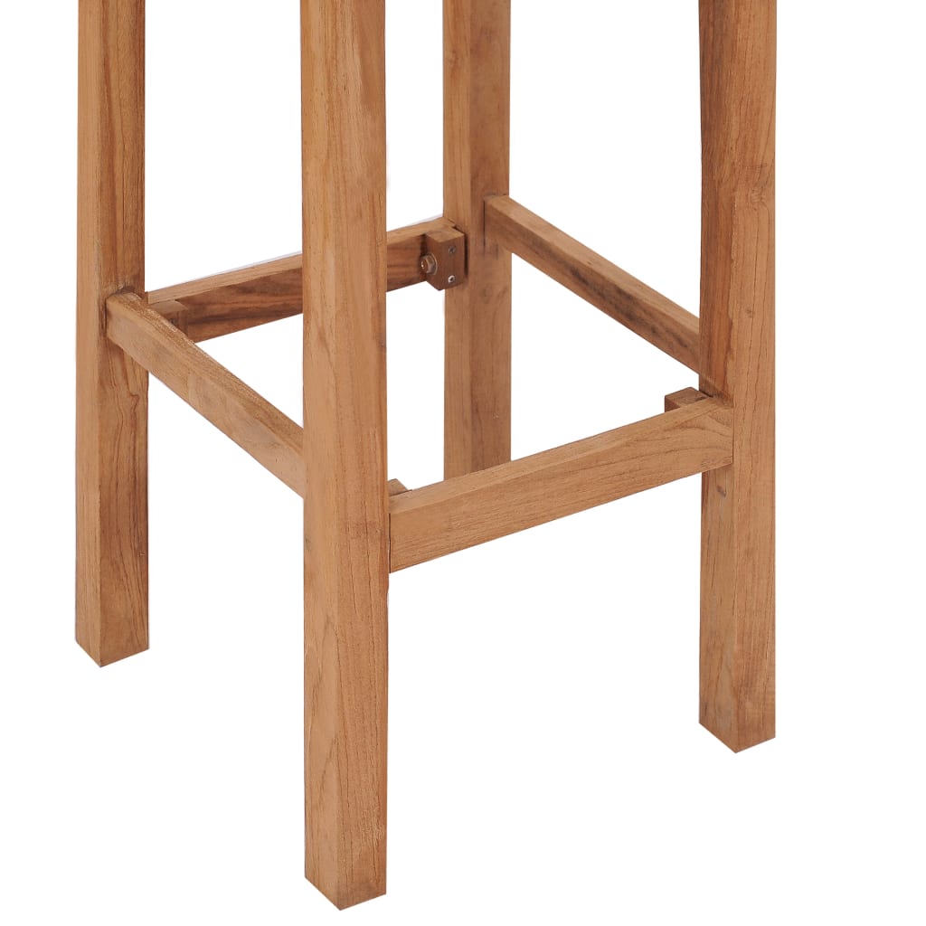 Tabourets de bar lot de 2 bois de teck massif Tabourets de bar vidaXL