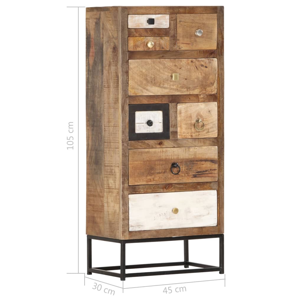 Armoire à tiroirs 45 x 30 x 105 cm Bois de récupération massif Casiers & armoires de rangement vidaXL   