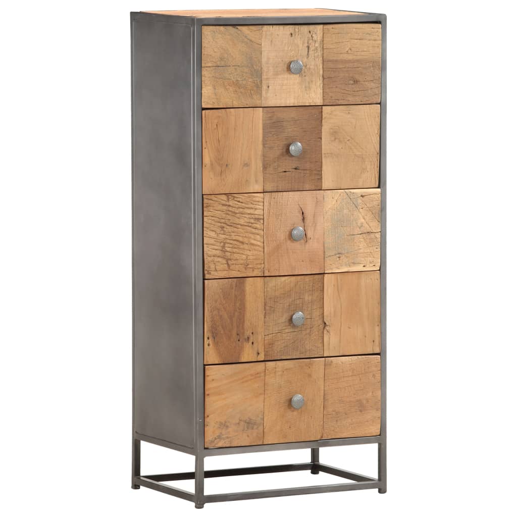 Armoire à tiroirs 45 x 30 x 100 cm Bois de récupération massif Commodes vidaXL