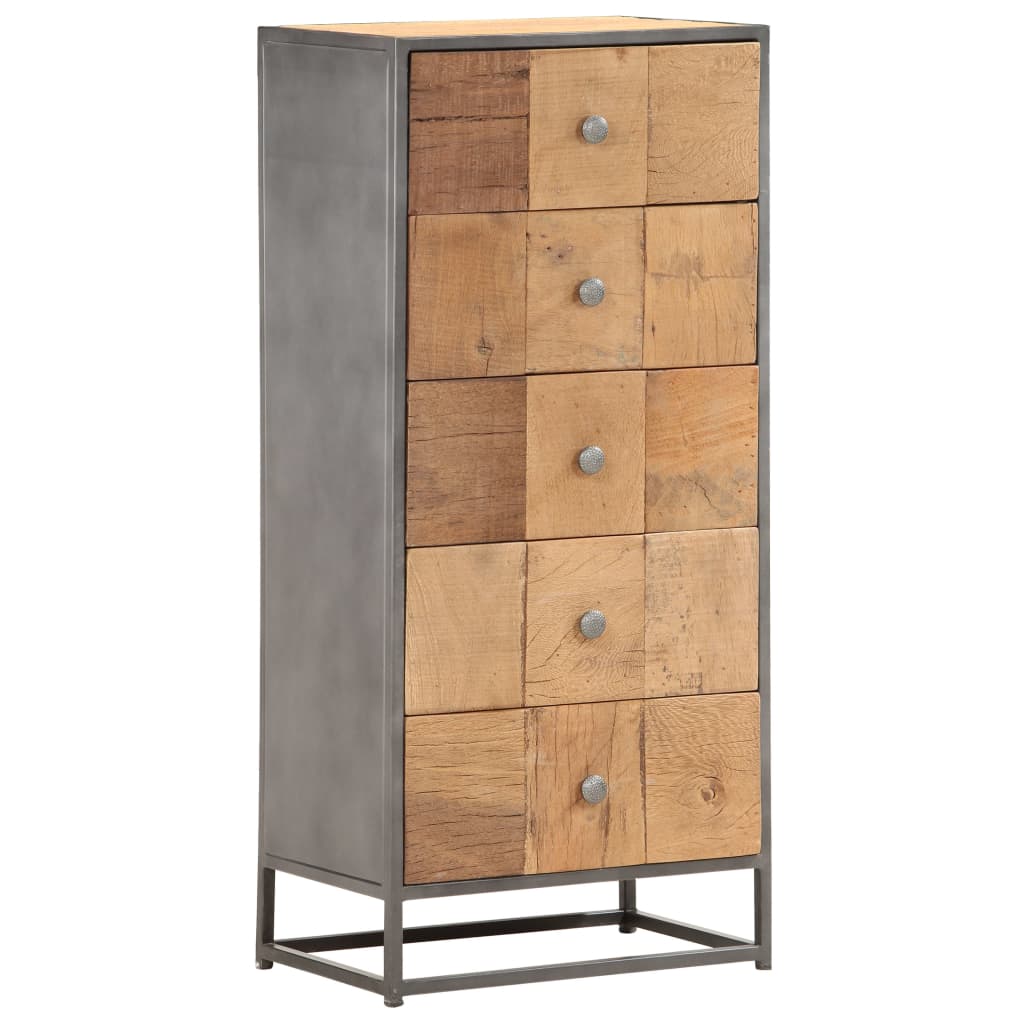 Armoire à tiroirs 45 x 30 x 100 cm Bois de récupération massif Commodes vidaXL