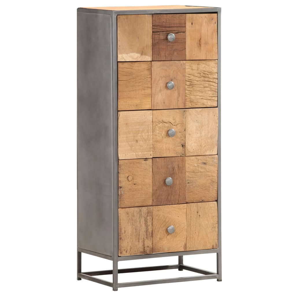 Armoire à tiroirs 45 x 30 x 100 cm Bois de récupération massif Commodes vidaXL