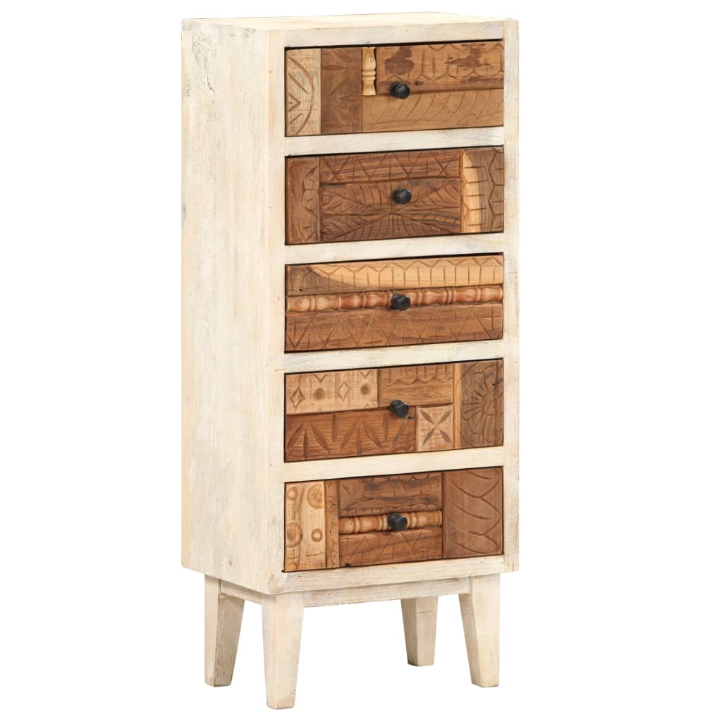 Armoire à tiroirs 45 x 30 x 105 cm Bois de récupération massif Casiers & armoires de rangement vidaXL   