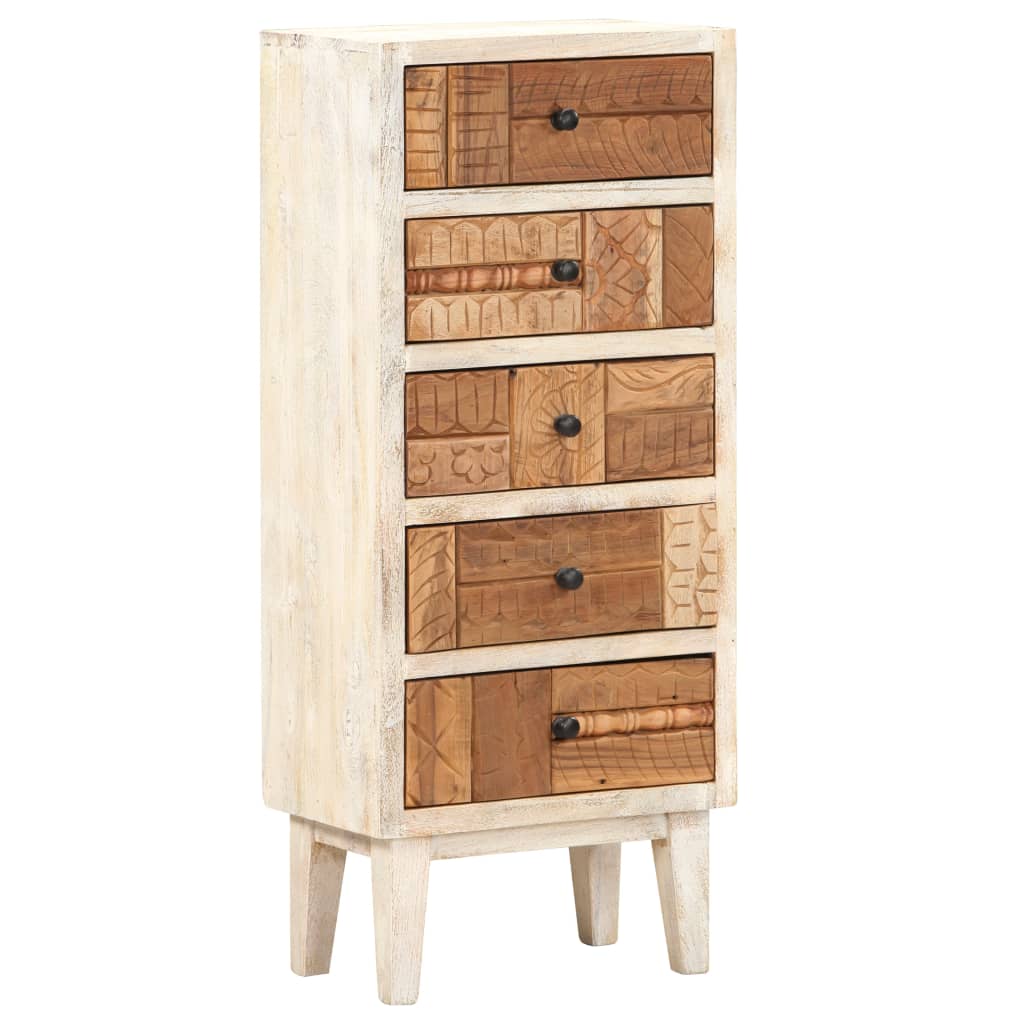 Armoire à tiroirs 45 x 30 x 105 cm Bois de récupération massif Casiers & armoires de rangement vidaXL   