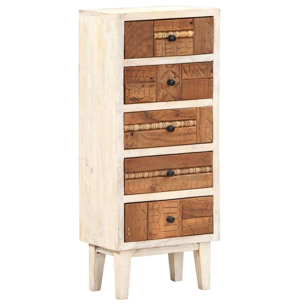 Armoire à tiroirs 45 x 30 x 105 cm Bois de récupération massif Casiers & armoires de rangement vidaXL   