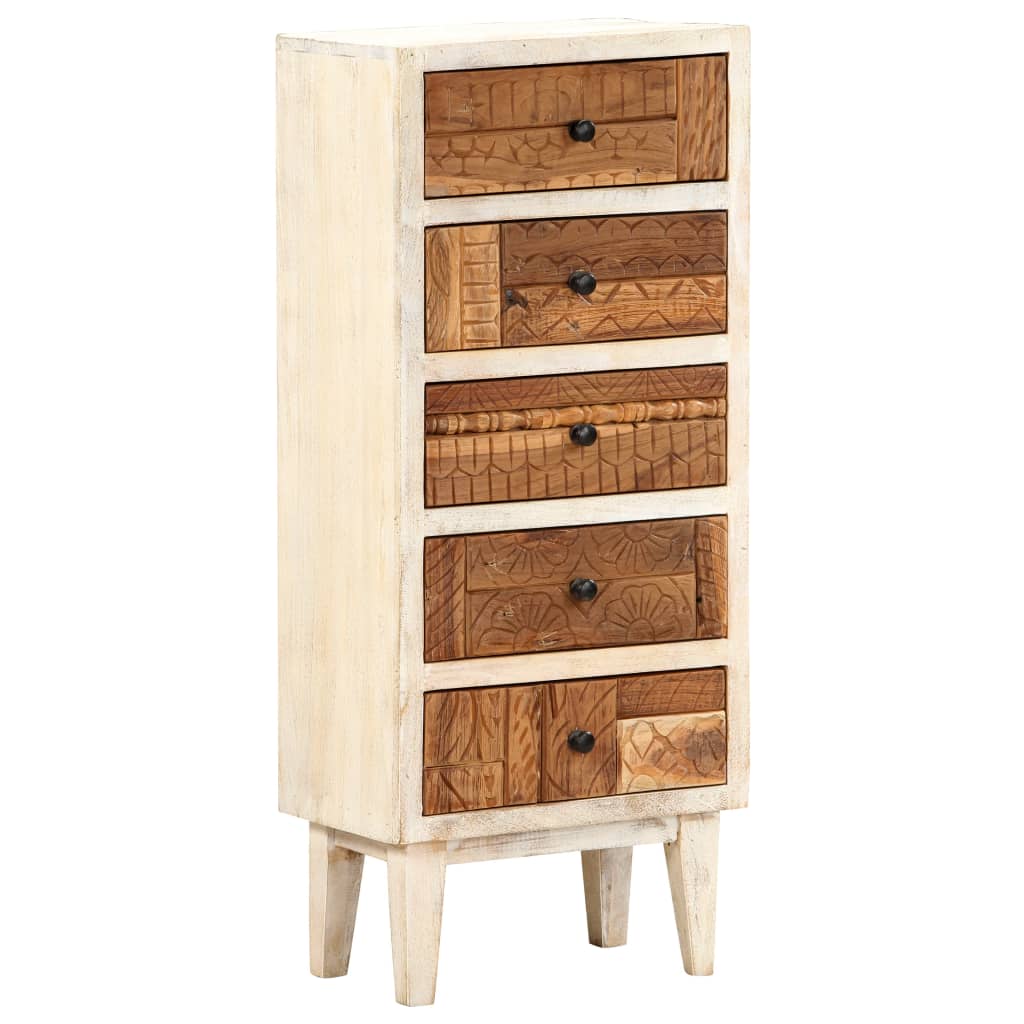 Armoire à tiroirs 45 x 30 x 105 cm Bois de récupération massif Casiers & armoires de rangement vidaXL   