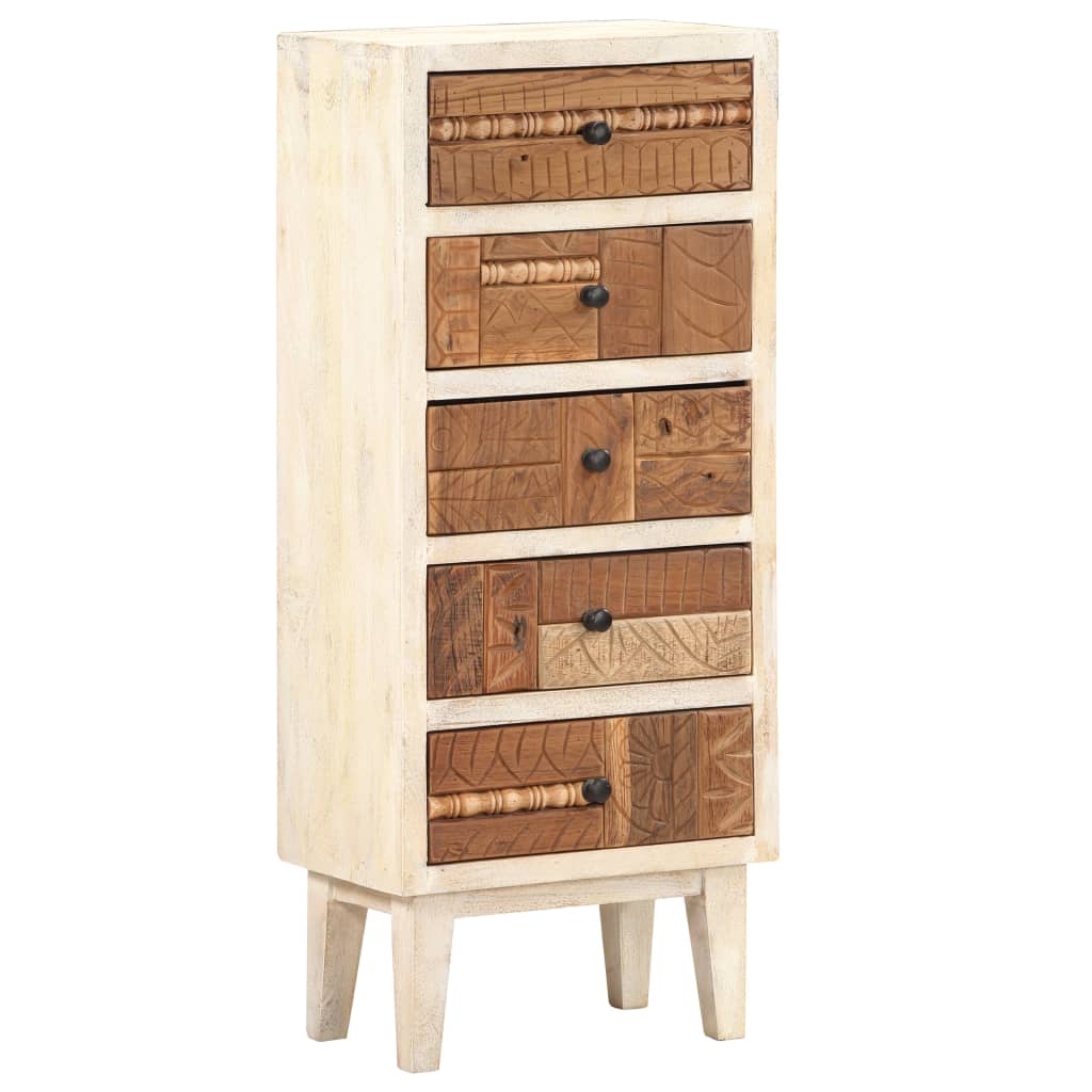 Armoire à tiroirs 45 x 30 x 105 cm Bois de récupération massif Casiers & armoires de rangement vidaXL   