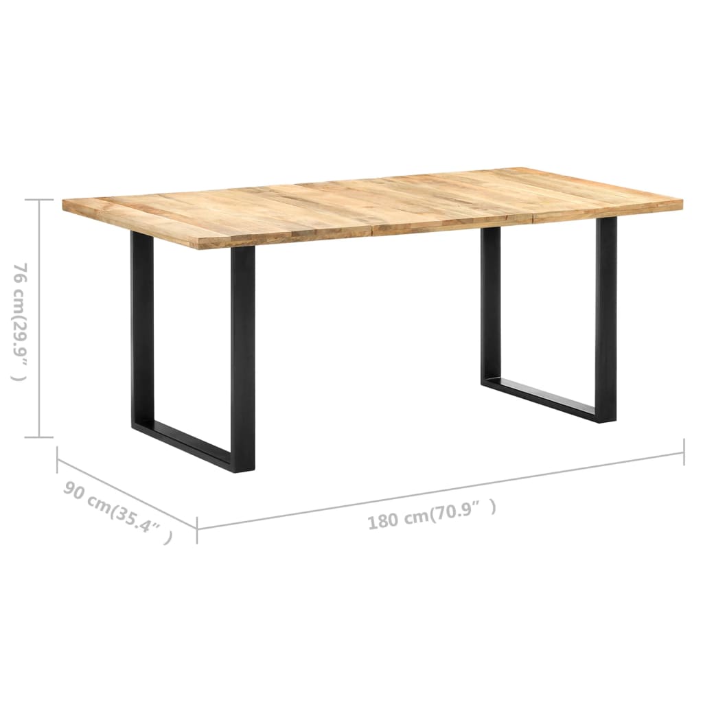 Table de salle à manger 180x90x76 cm bois de manguier massif Tables à manger vidaXL