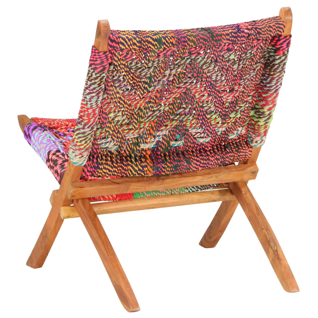 Chaise pliable Chindi Multicolore Tissu Fauteuils vidaXL   