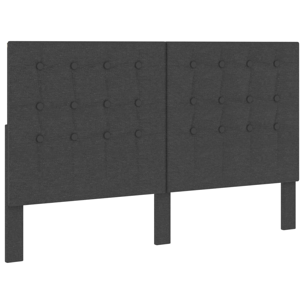 Tête de lit touffetée Gris foncé Tissu 160x200 cm Têtes et pieds de lit vidaXL