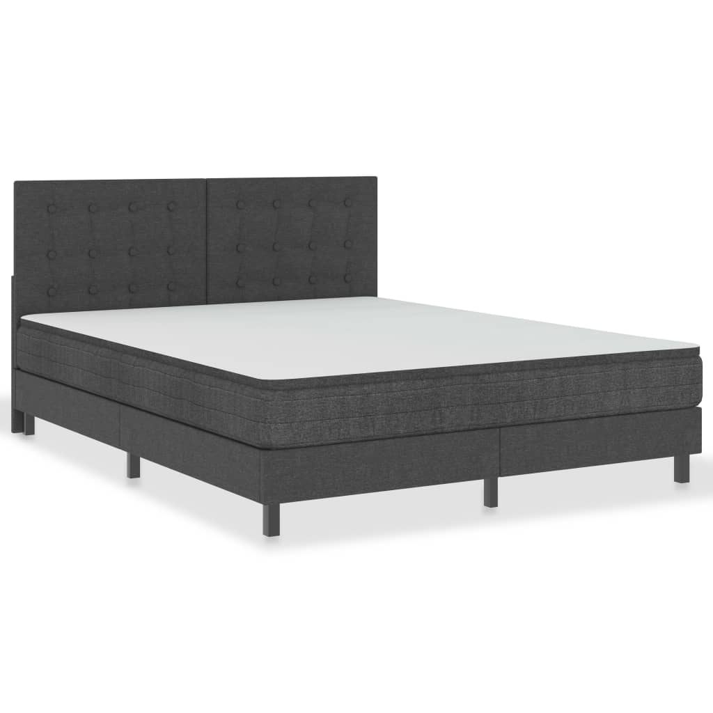 Tête de lit touffetée Gris foncé Tissu 160x200 cm Têtes et pieds de lit vidaXL