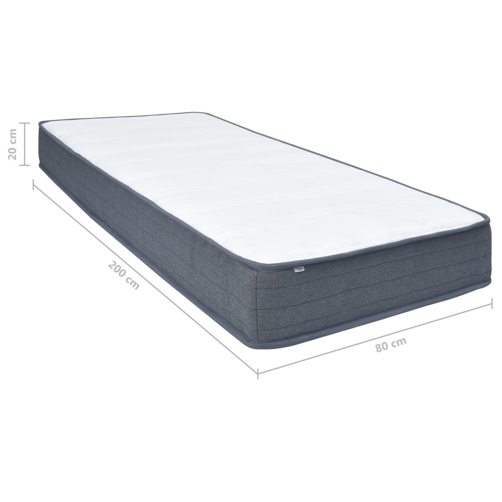 Matelas de sommier tapissier 200x80x20 cm Matelas vidaXL   