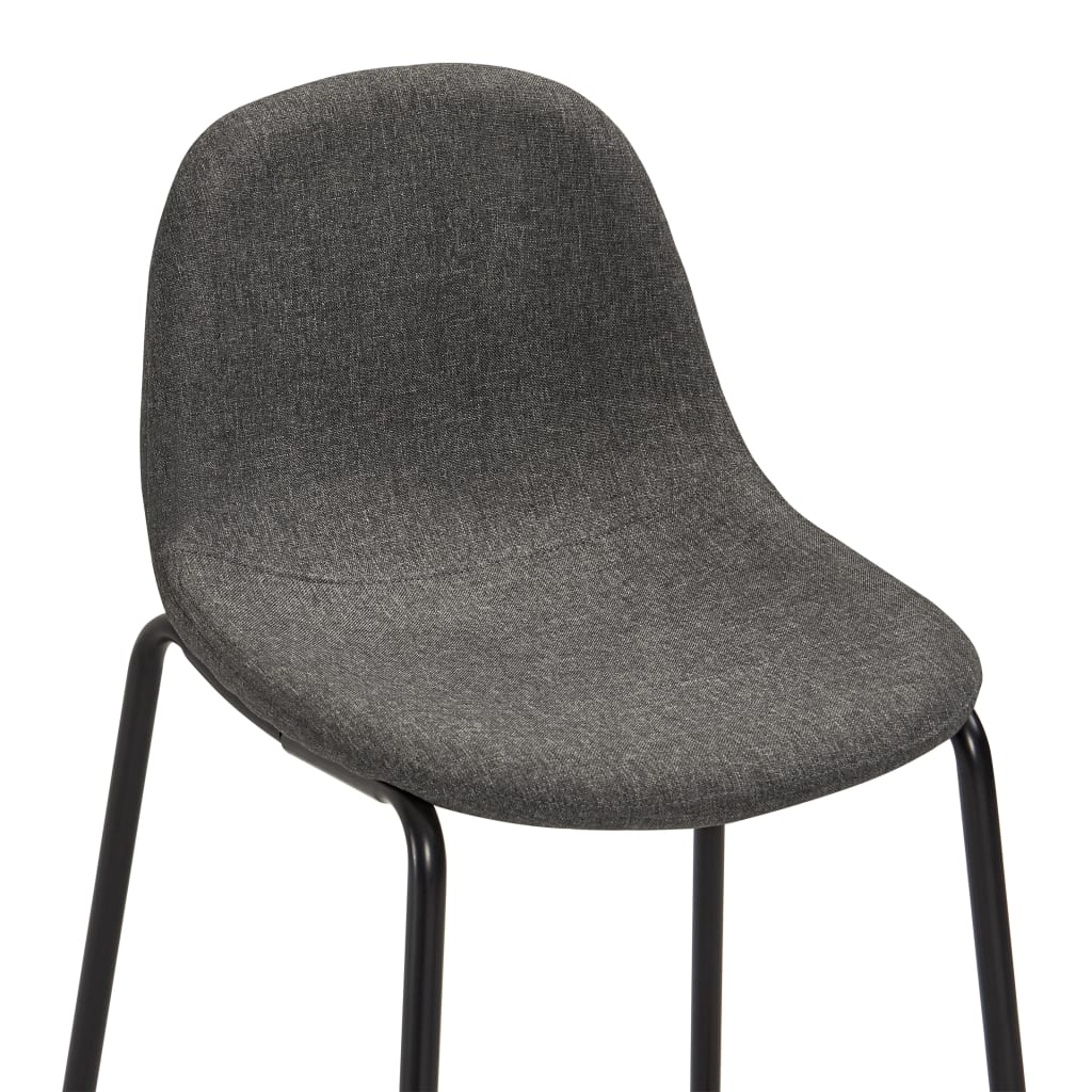 Ensemble de bar 5 pcs Tissu Gris foncé Meubles de salle à manger vidaXL   