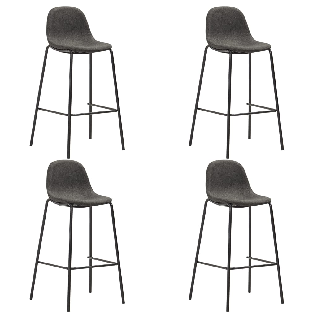 Ensemble de bar 5 pcs Tissu Gris foncé Meubles de salle à manger vidaXL   