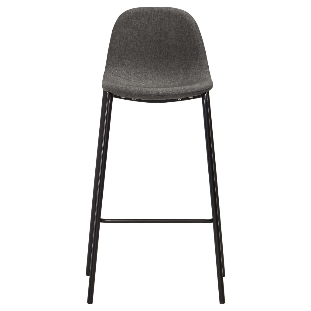 Chaises de bar lot de 6 gris foncé tissu Tabourets de bar vidaXL   