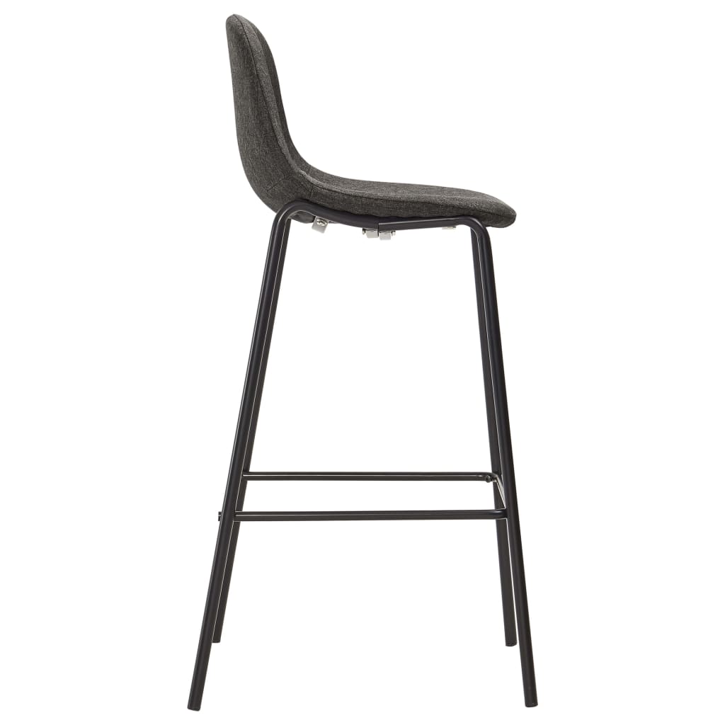 Chaises de bar lot de 6 gris foncé tissu Tabourets de bar vidaXL   