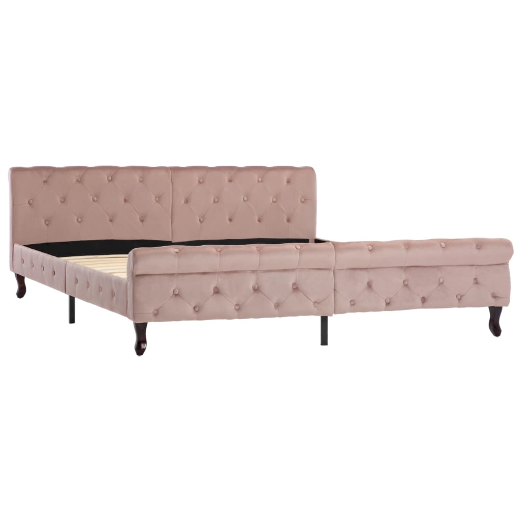 Cadre de lit Rose Velours 180 x 200 cm Lits & cadres de lit vidaXL   