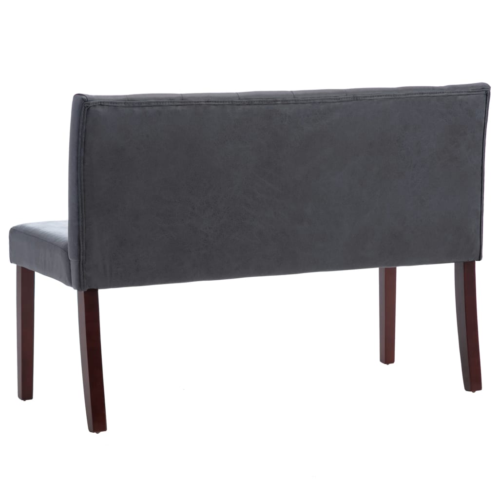 Banc 120 cm Gris Similicuir daim Bancs coffres vidaXL