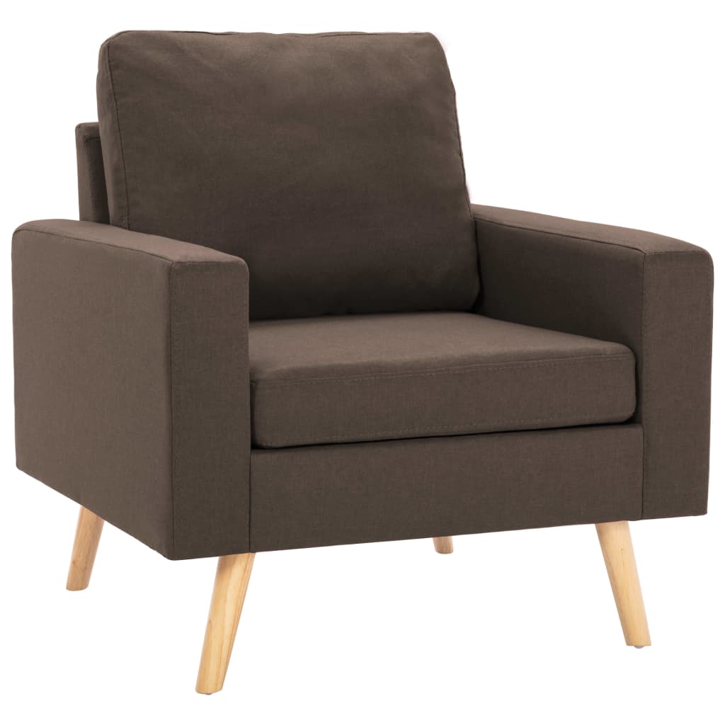 Fauteuil Marron Tissu Fauteuils vidaXL   