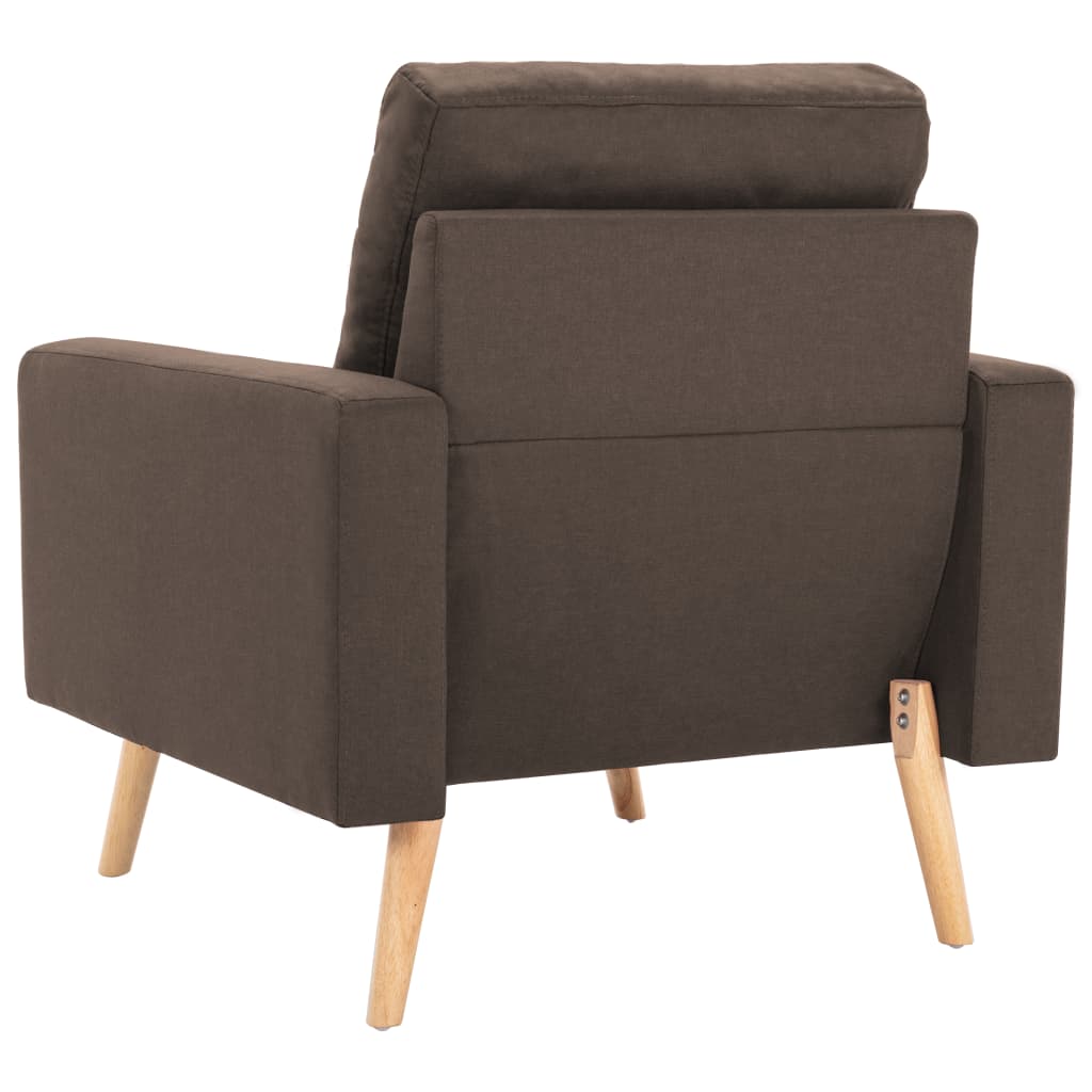 Fauteuil Marron Tissu Fauteuils vidaXL   