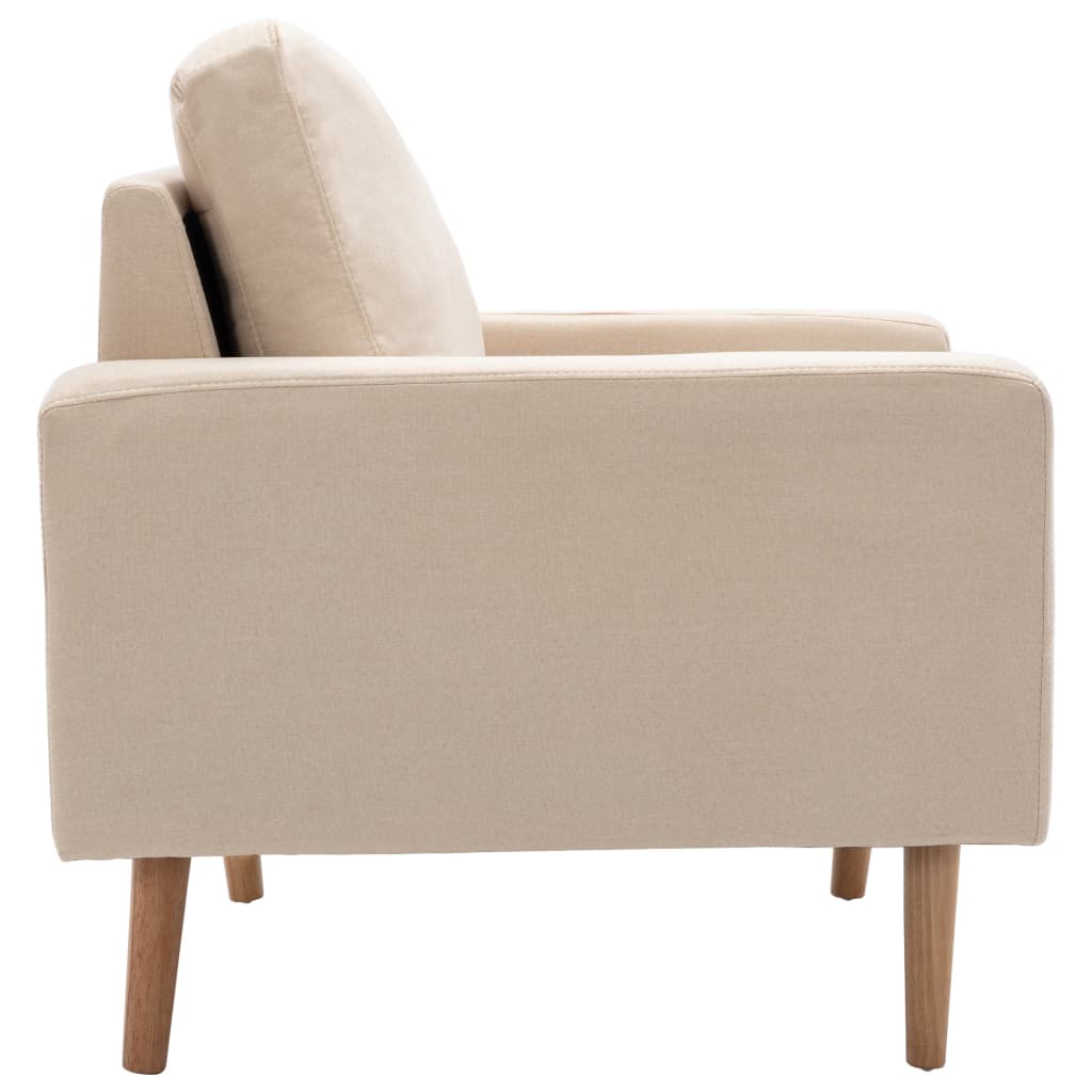 Fauteuil Crème Tissu Fauteuils vidaXL   