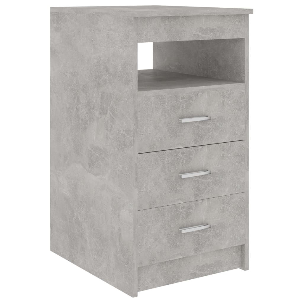 Armoire à tiroirs Gris béton 40x50x76 cm Bois d'ingénierie Casiers & armoires de rangement vidaXL   