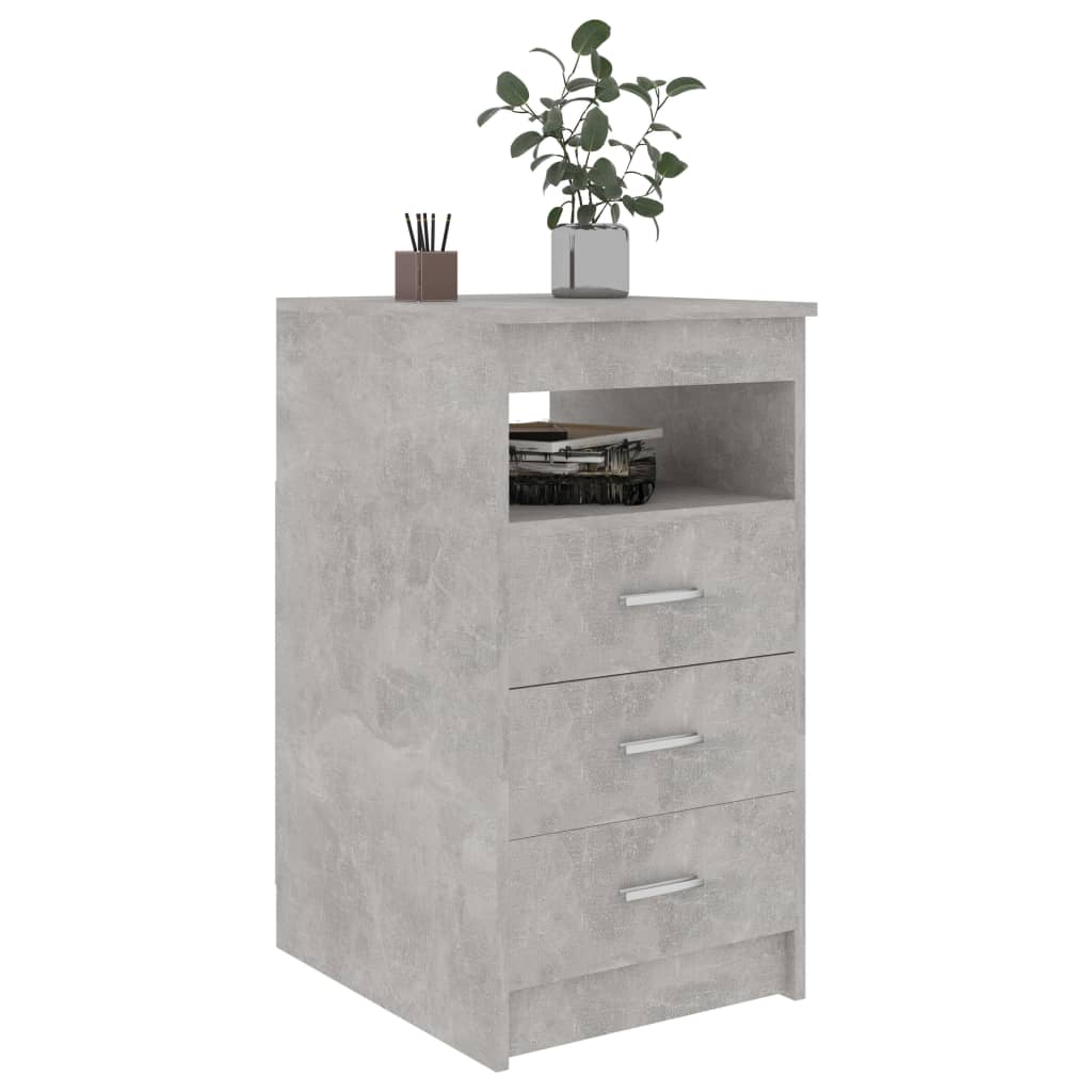 Armoire à tiroirs Gris béton 40x50x76 cm Bois d'ingénierie Casiers & armoires de rangement vidaXL   