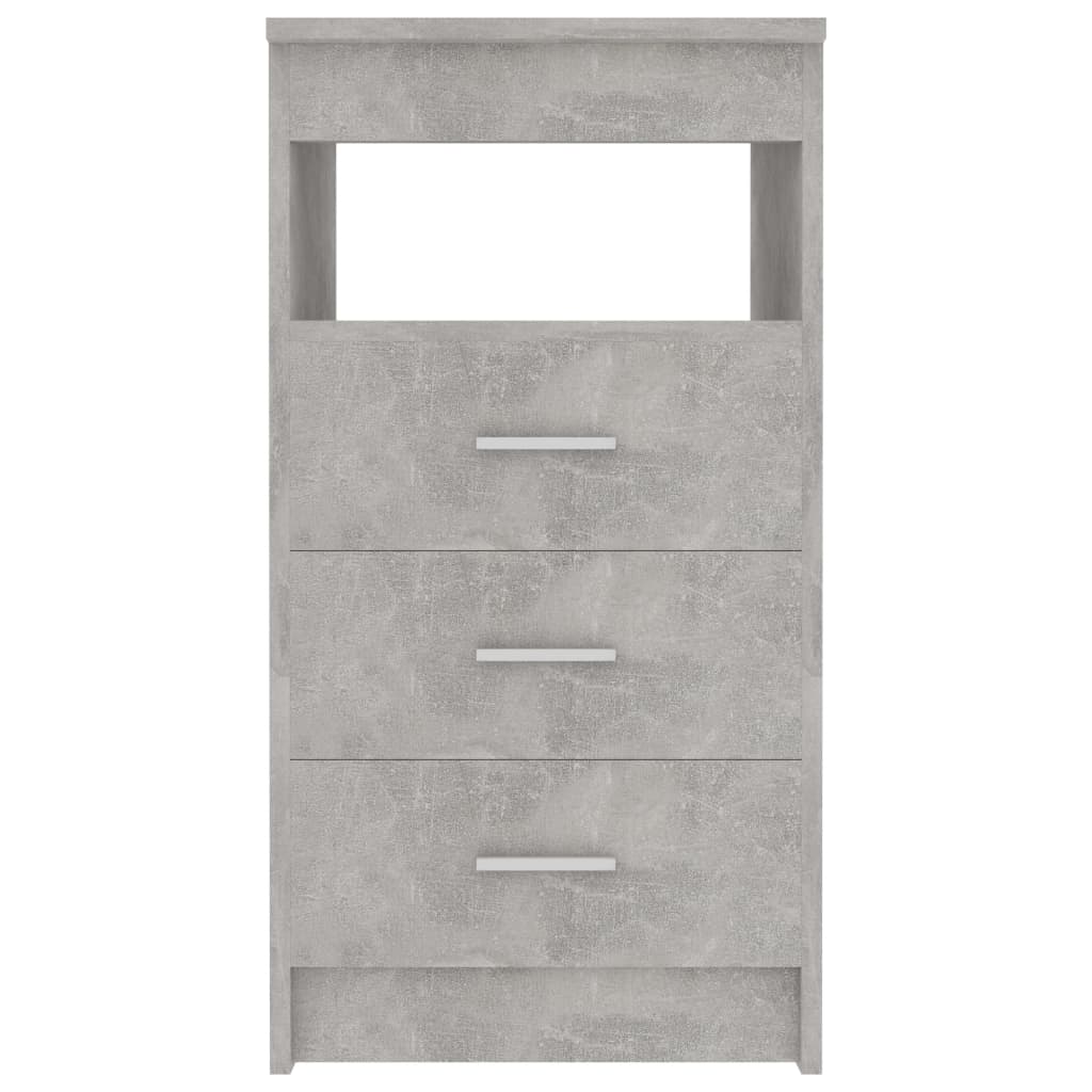 Armoire à tiroirs Gris béton 40x50x76 cm Bois d'ingénierie Casiers & armoires de rangement vidaXL   