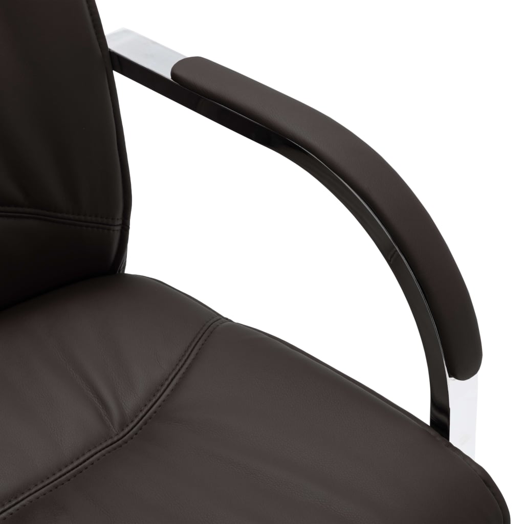 Chaise de bureau cantilever Noir Similicuir Chaises de bureau vidaXL   