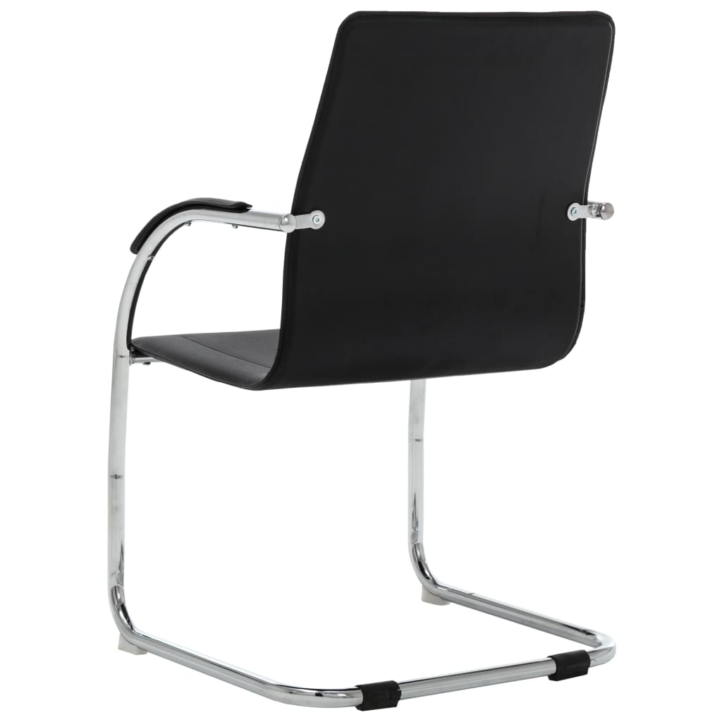 Chaise de bureau cantilever Noir Similicuir Chaises de bureau vidaXL   