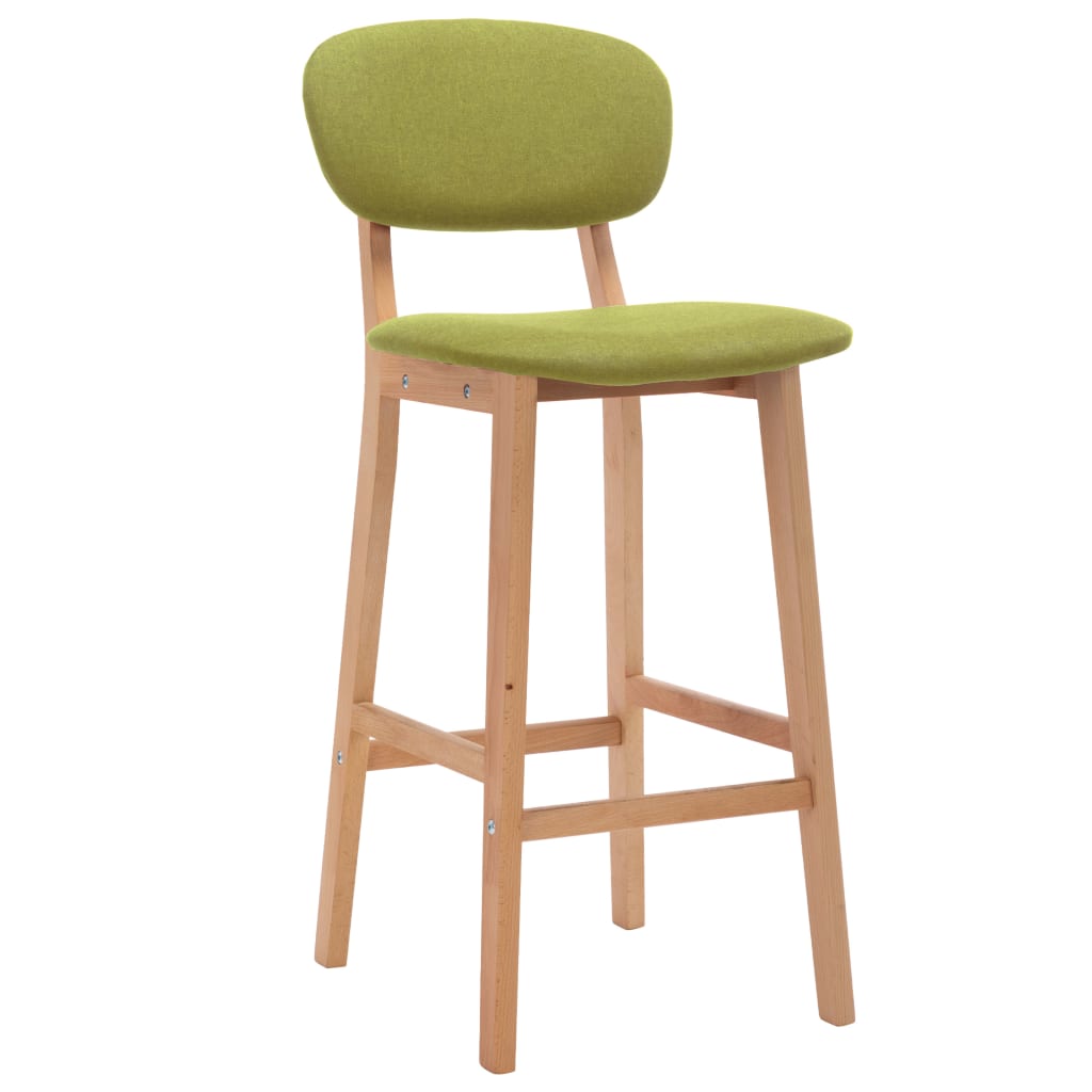 Tabourets de bar lot de 2 vert tissu Tabourets de bar vidaXL   